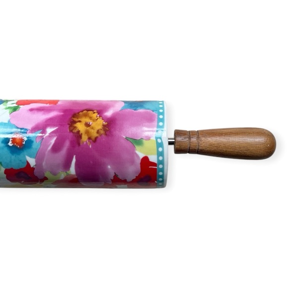 The Pioneer Woman Breezy Blossoms Ceramic Rolling Pin - Picture 4 of 8